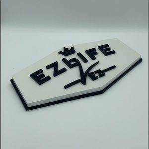 ‘EzLife2ez’ Custom Wooden Logo Plaque
